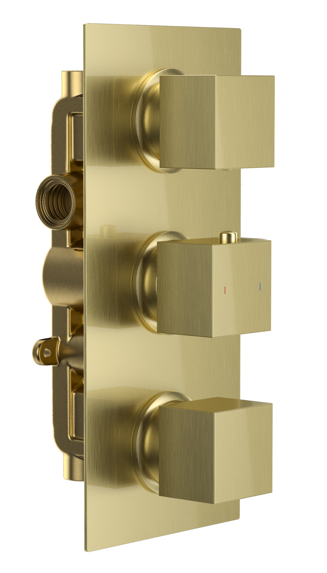 Brancaster Brushed Gold Two outlet concealed thermostatic mixer valve - Brushed Gold (BT8095)